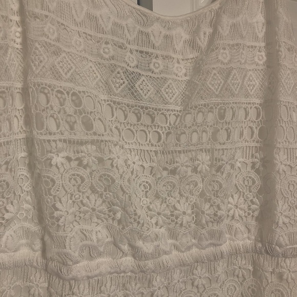 White Short Lace Dress, Large, H&M - Picture 3 of 5